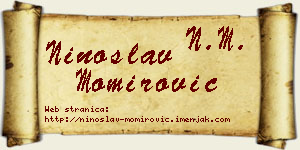 Ninoslav Momirović vizit kartica